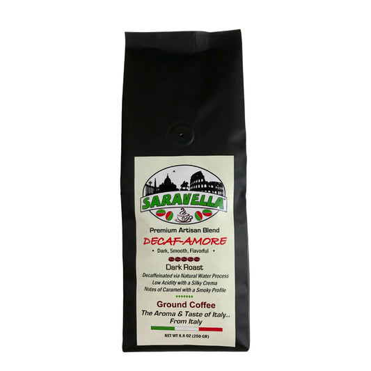 DECAF-AMORE Ground Coffee  /  8.8 ounce bag